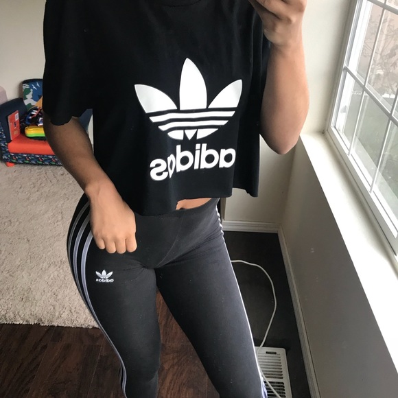 adidas Tops - Black adidas originals crop tee